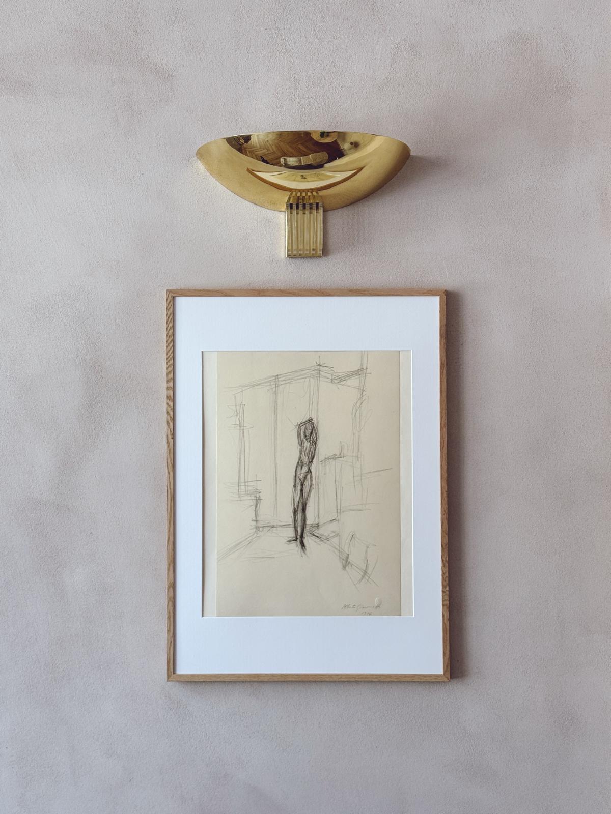 'Standing Nude' Photolithograph by Alberto Giacometti, 1946