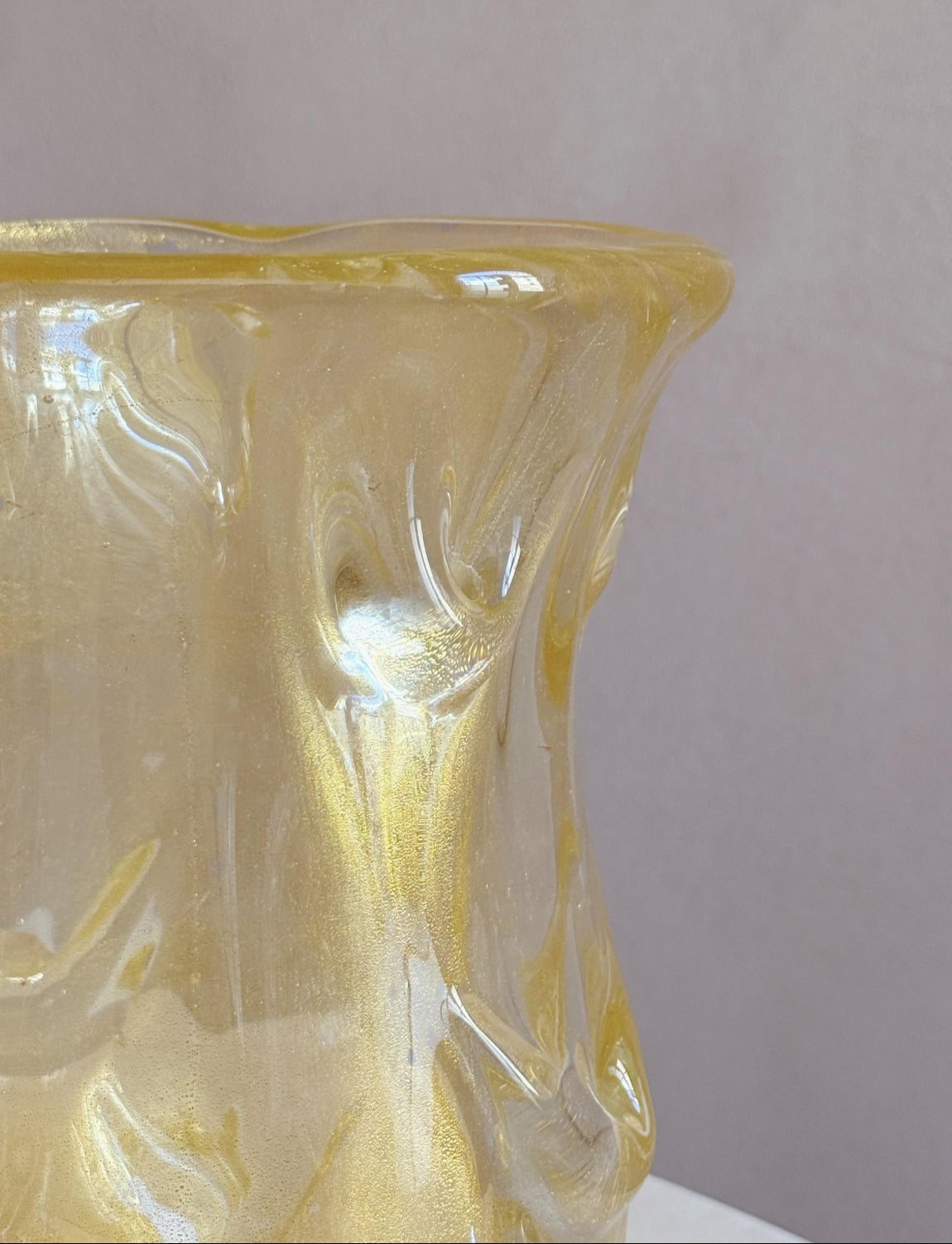 1937 Seguso Vetri D'Arte by Flavio Poli Gold Vase