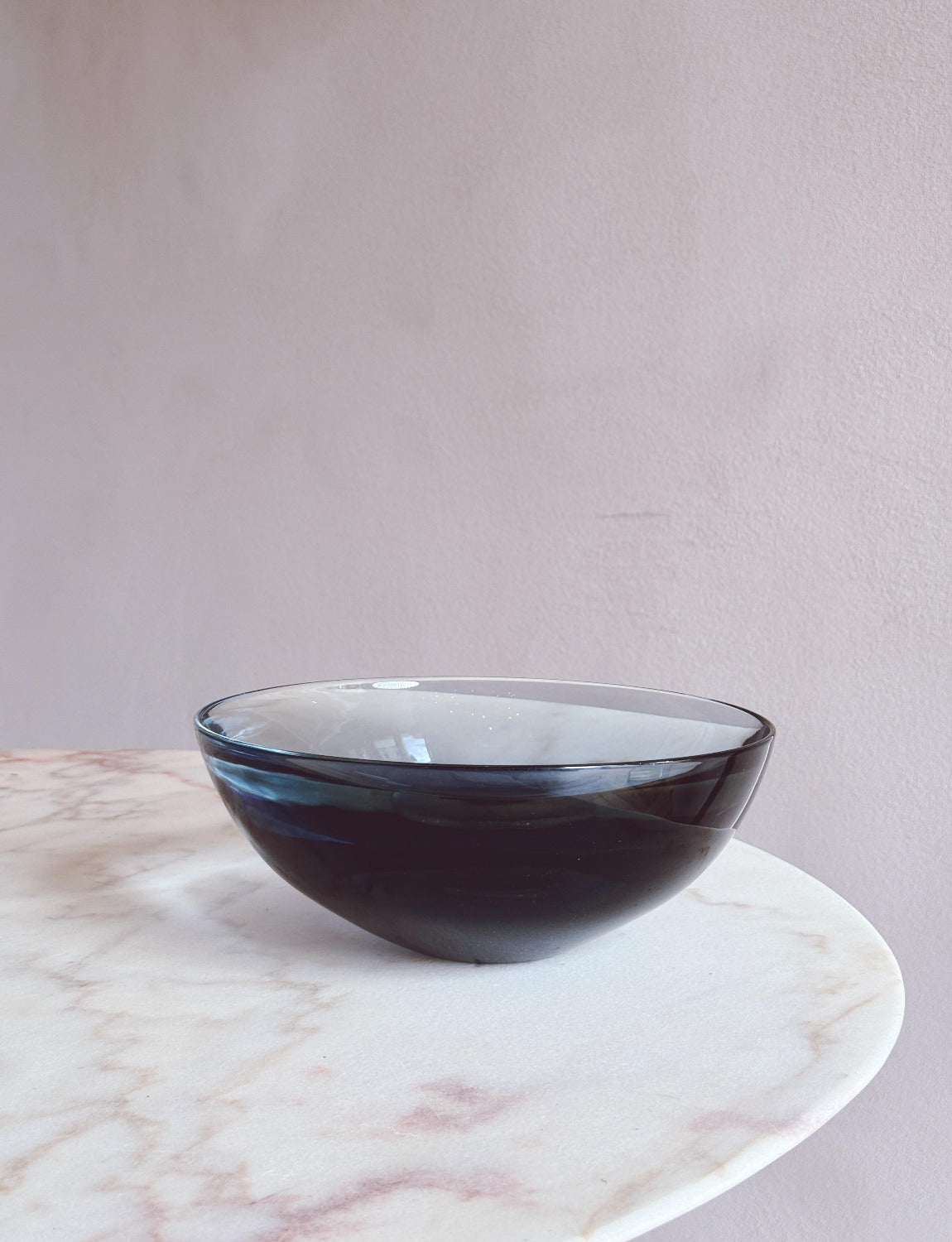 1960s Large Flavio Poli Deep Blue Bowl