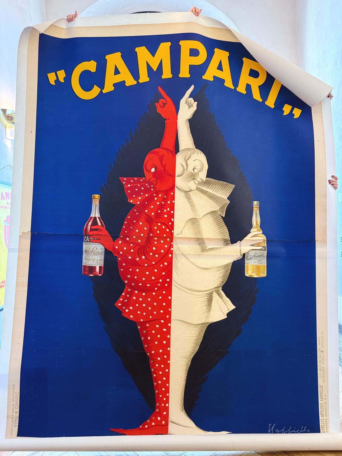 Monumental Leonetto Cappiello 'Campari' Lithogaph, 1921. Printed by Les Nouvelles Cappiello - Parigi