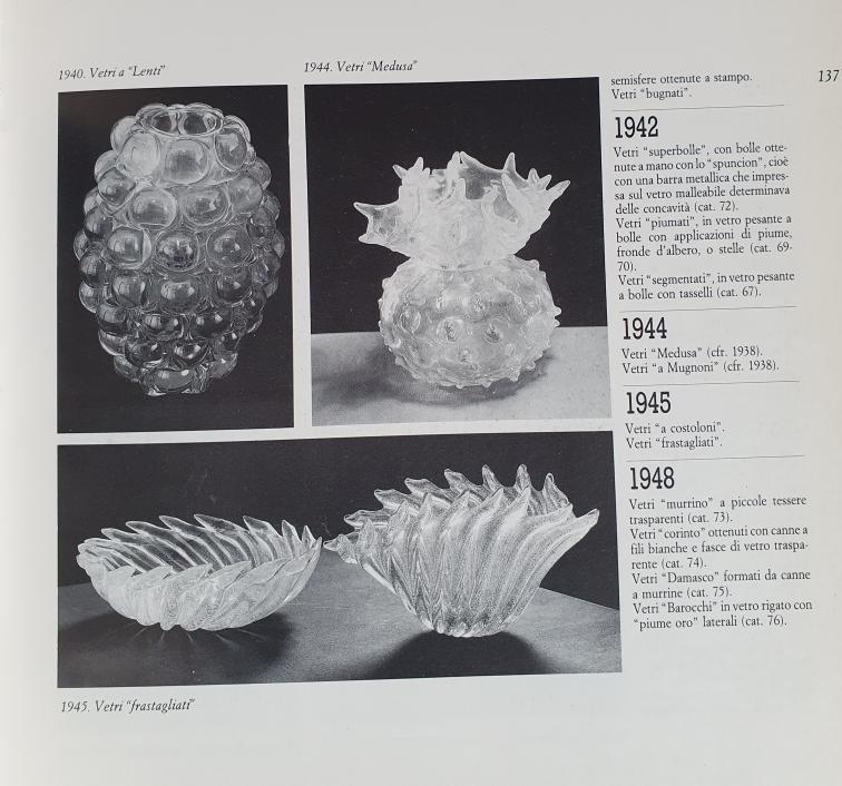 1945 Published Ercole Barovier 'Frastagliati' Murano Glass Bowl