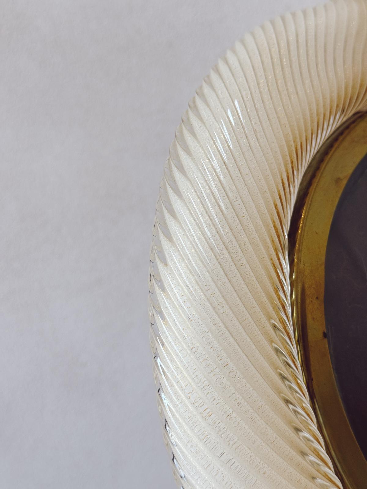 1950s Tomasso Barbi Round Murano Glass Picture Frame