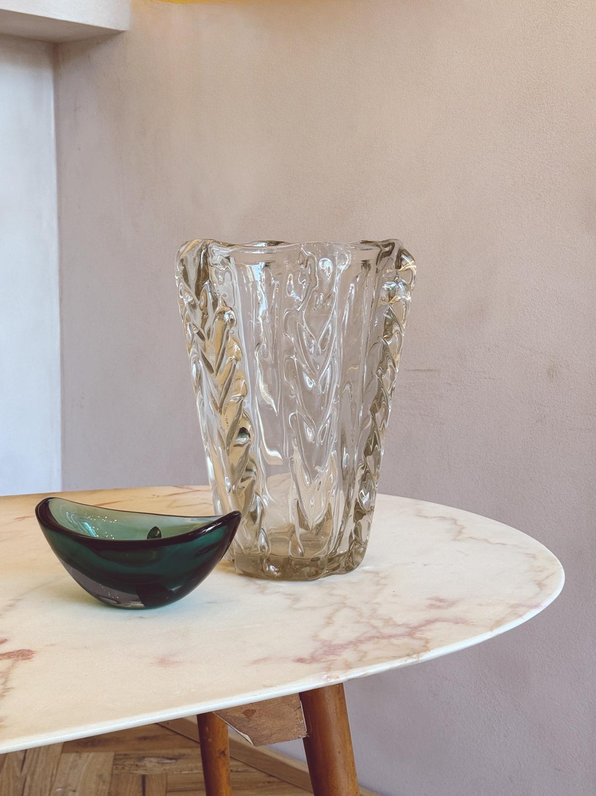 1950s Extra Large Plaited Venini Vase