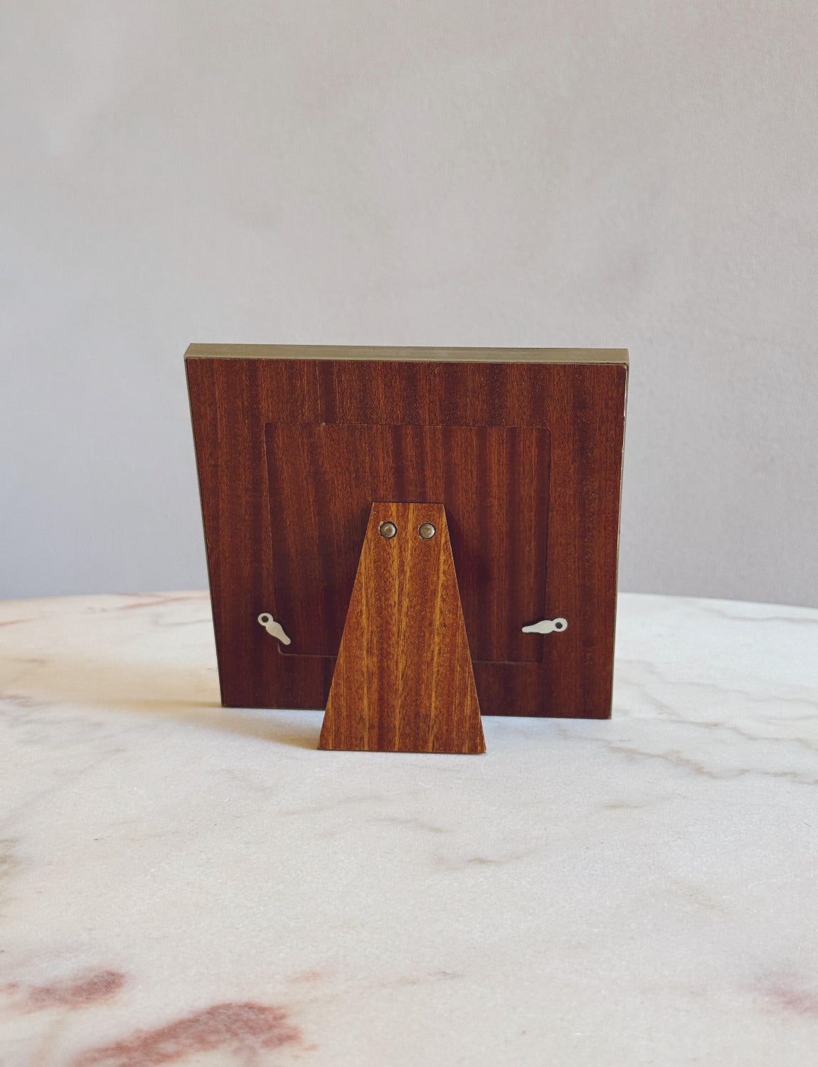 1960s Square Circle Chrome Photo Frame