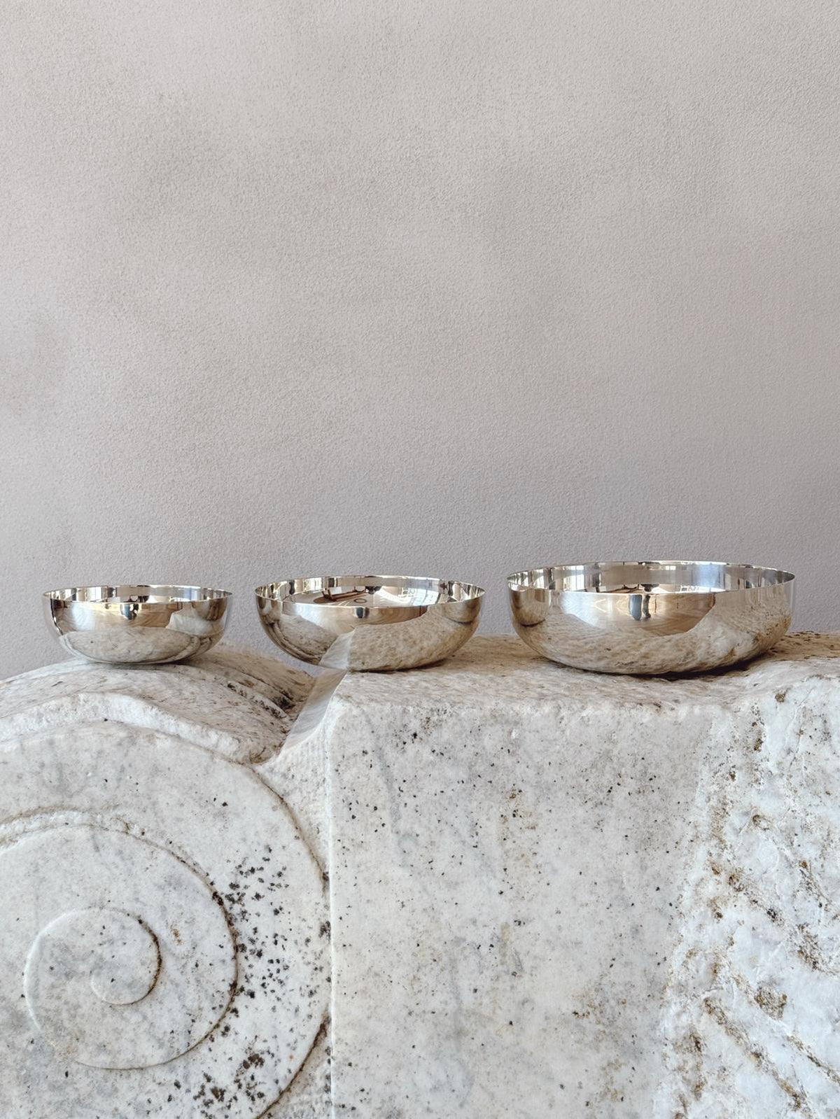 Set of three 1960s Christofle Silver Bowls