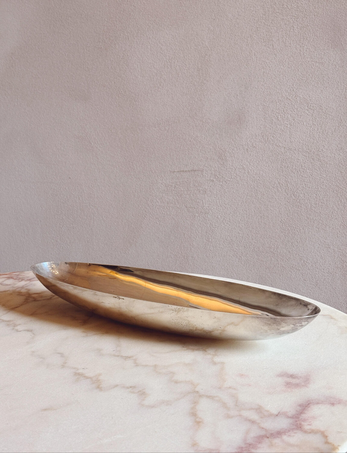 1960s Silver-plated Lino Sabattini Boat shaped Plate