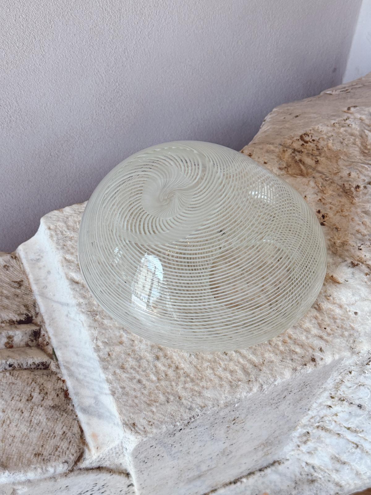 1970s Venini Striped Organic Vase