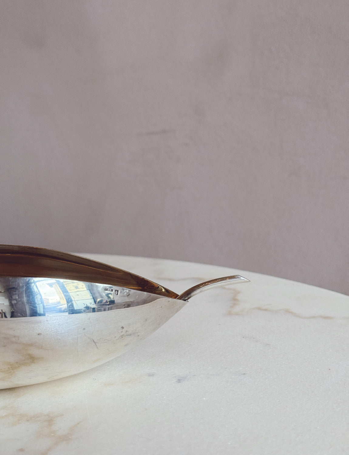 1960s Sabattini for Cristofle Silver Leaf Bowl