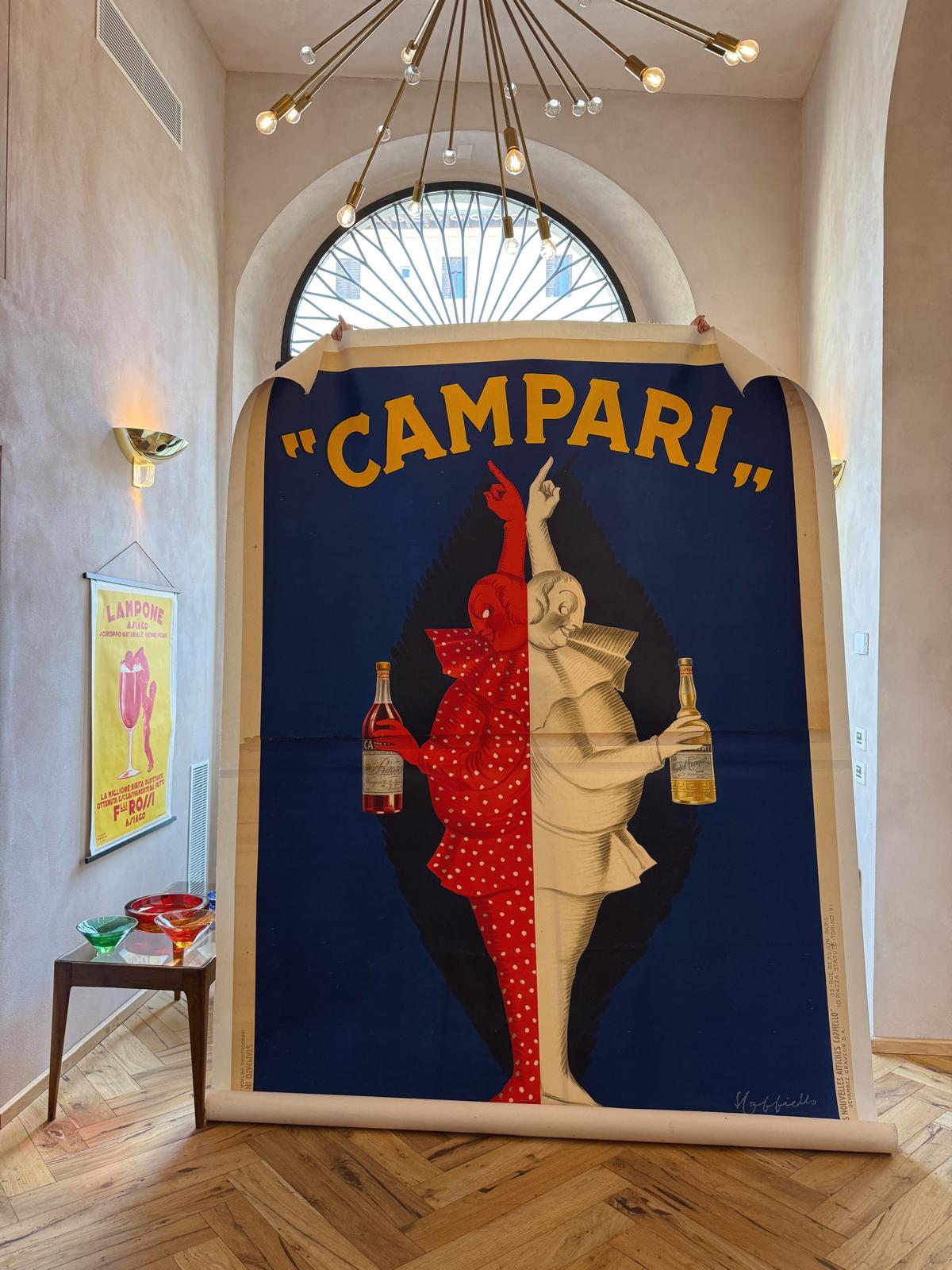 Monumental Leonetto Cappiello 'Campari' Lithogaph, 1921. Printed by Les Nouvelles Cappiello - Parigi