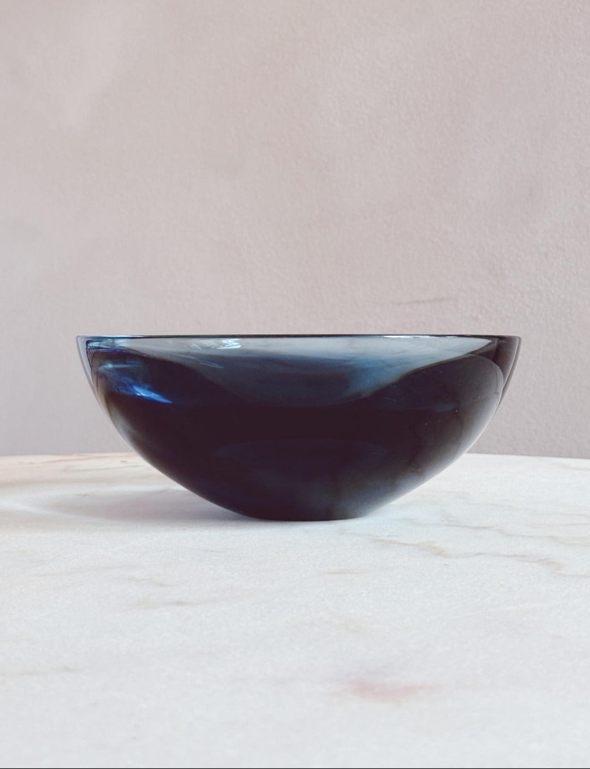 1960s Large Flavio Poli Deep Blue Bowl