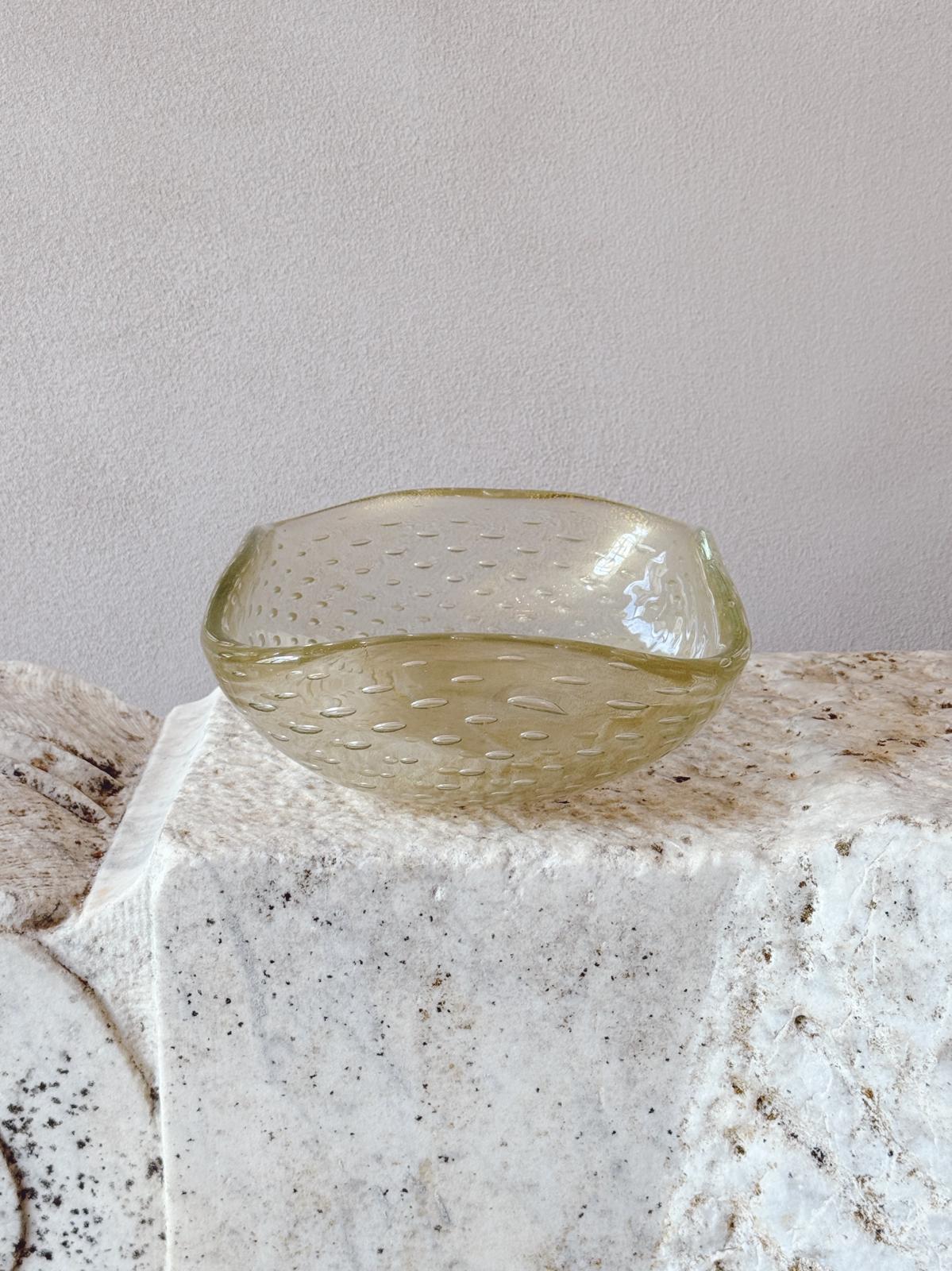 1960s Large Seguso Transparent Bolle Centrepiece