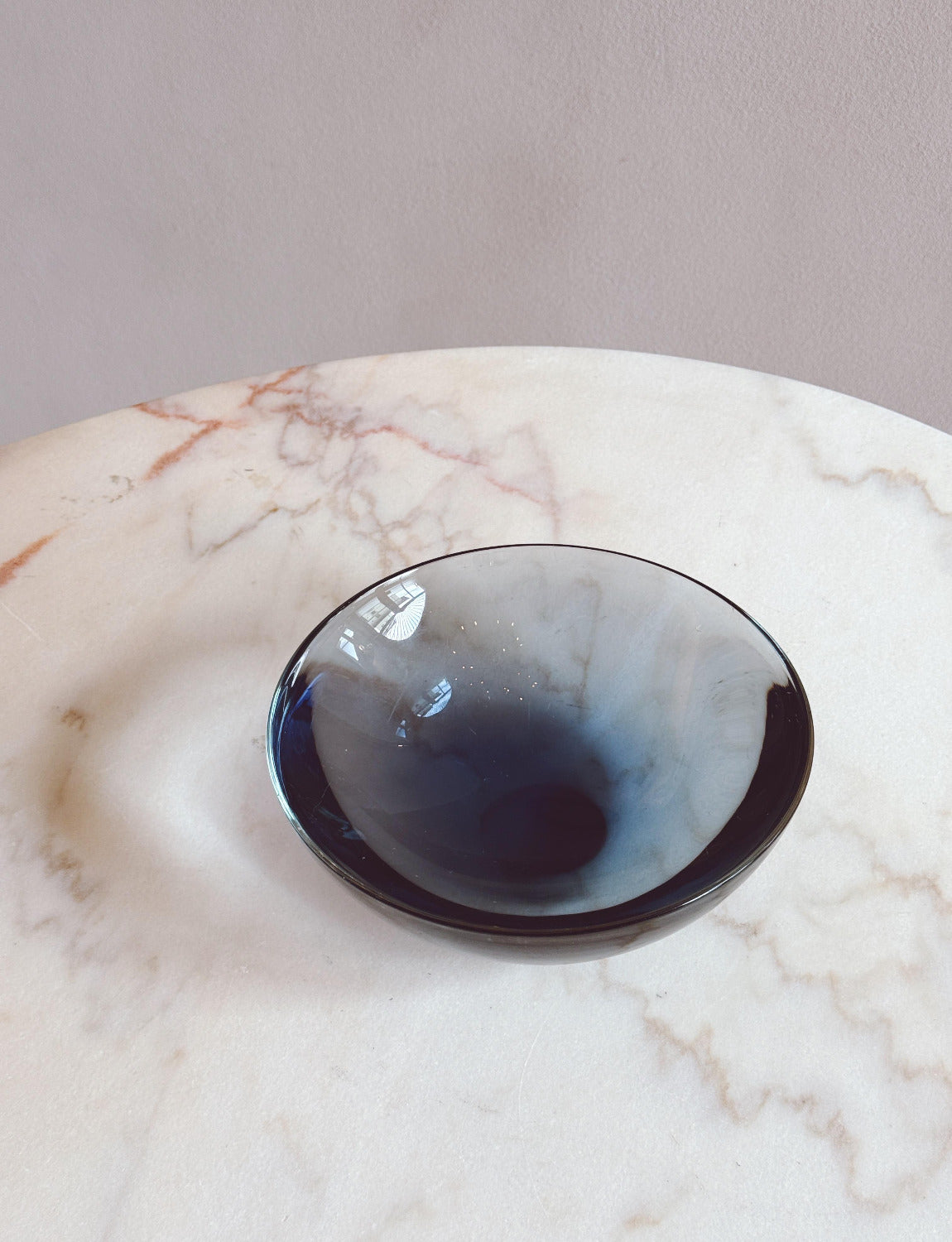 1960s Large Flavio Poli Deep Blue Bowl