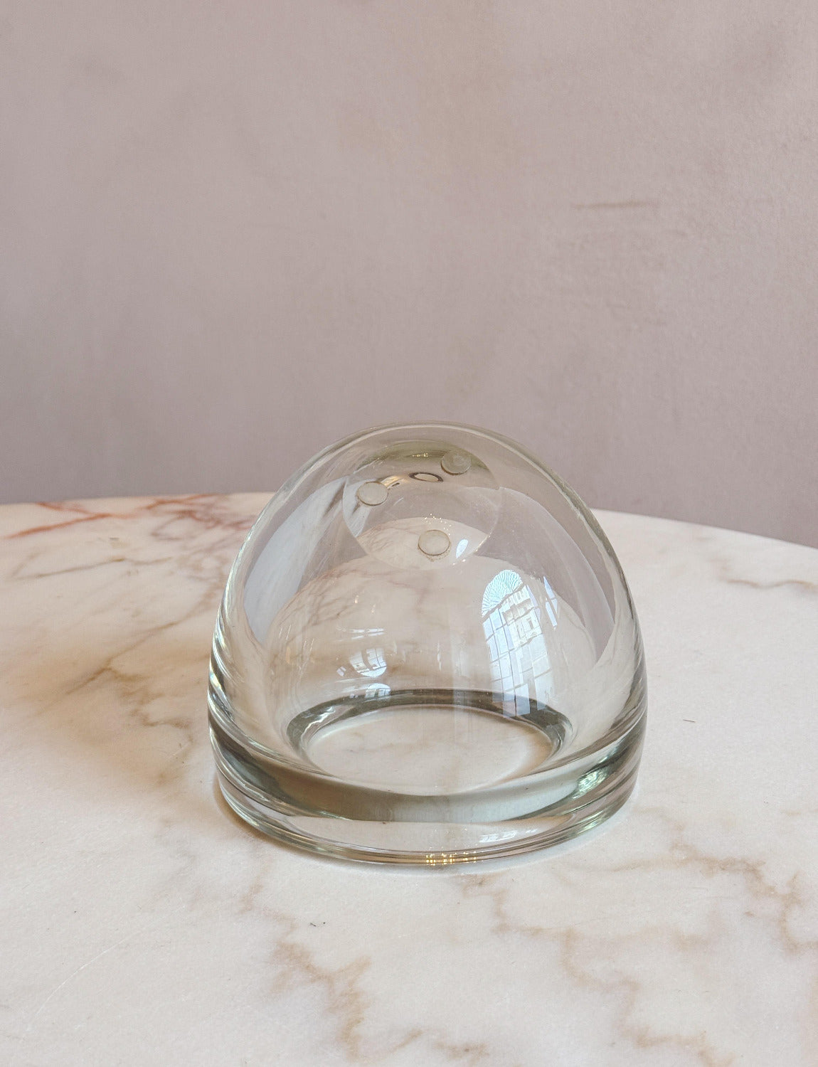 1960s Large Transparent Bowl by Alfredo Barbini