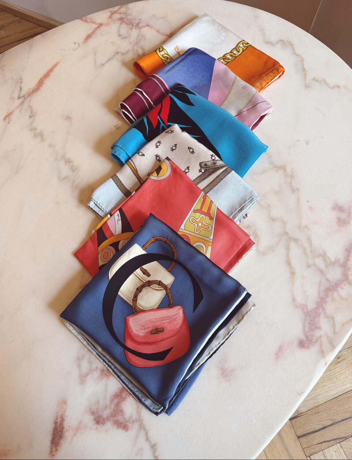 1970s Italian Equestrian Silk Scarf