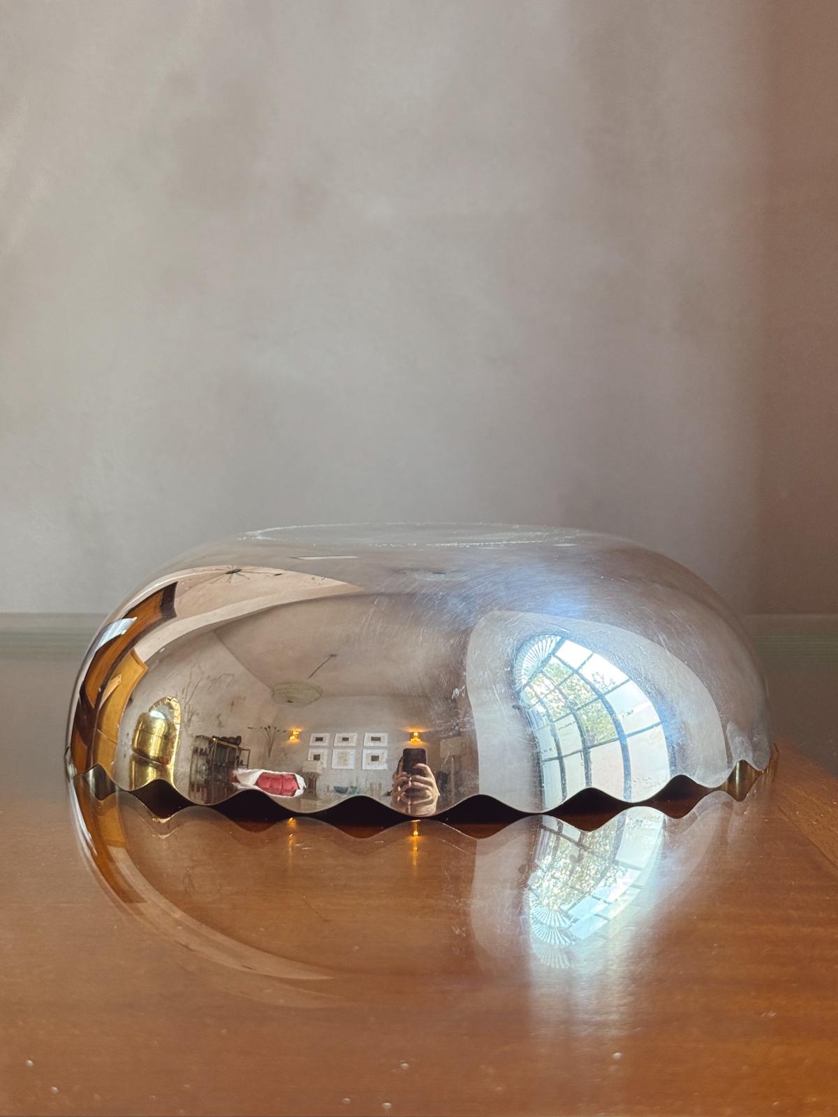 1970s Silver-plated Bowl by Cleto Munari
