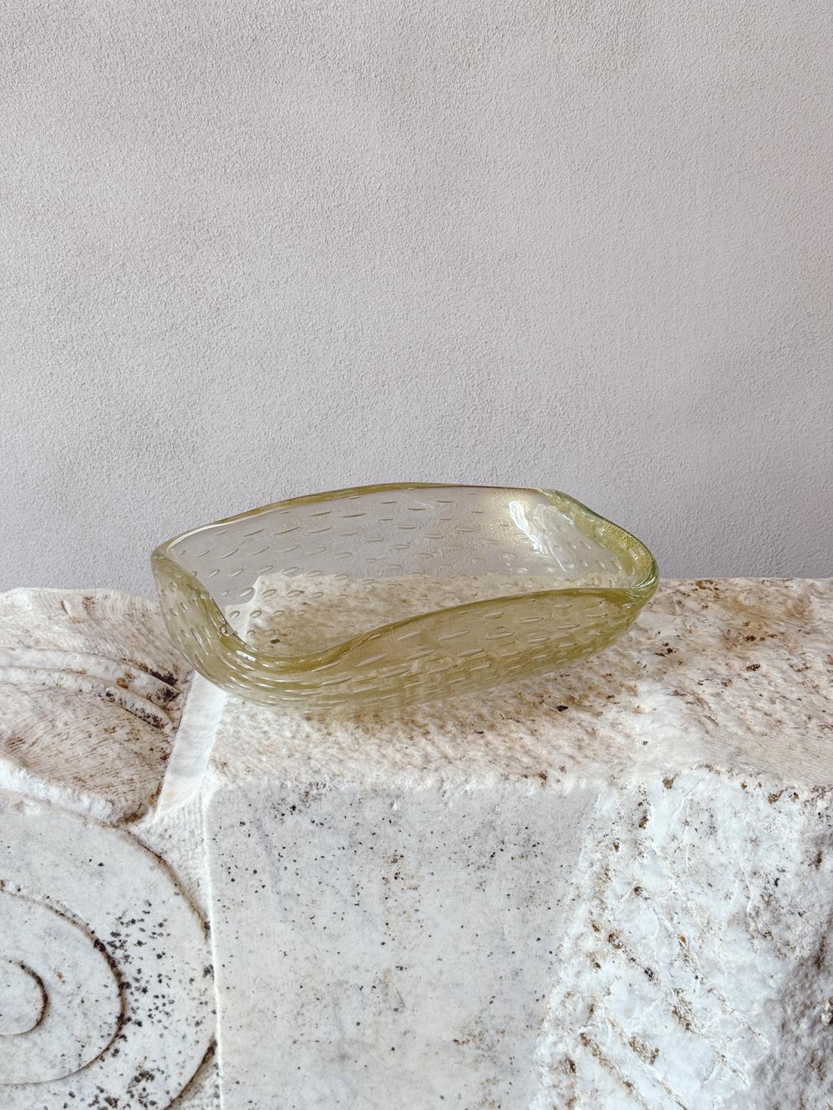 1960s Large Seguso Transparent Bolle Centrepiece