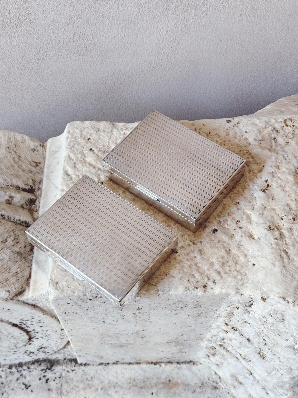 1970s Sterling Silver Desk Boxes