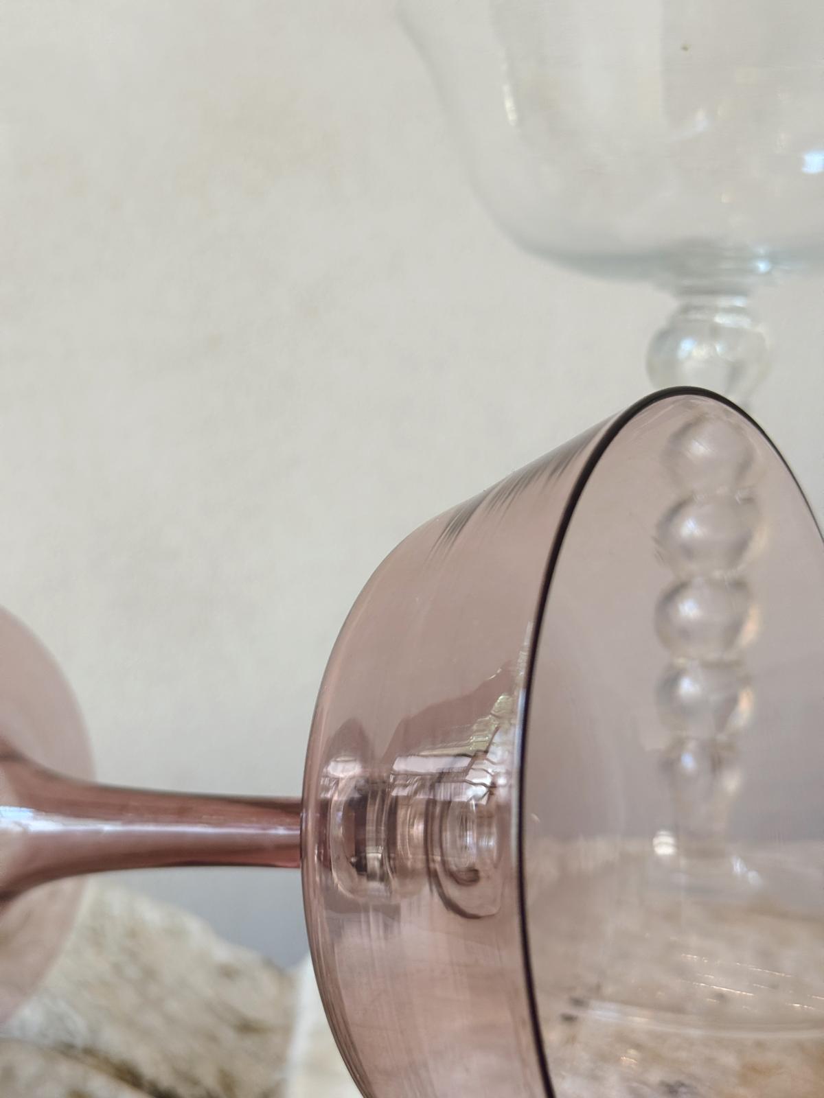 Perfectly Unmatched 1930s Duchessa Murano Cocktail Glasses (Set of 8)