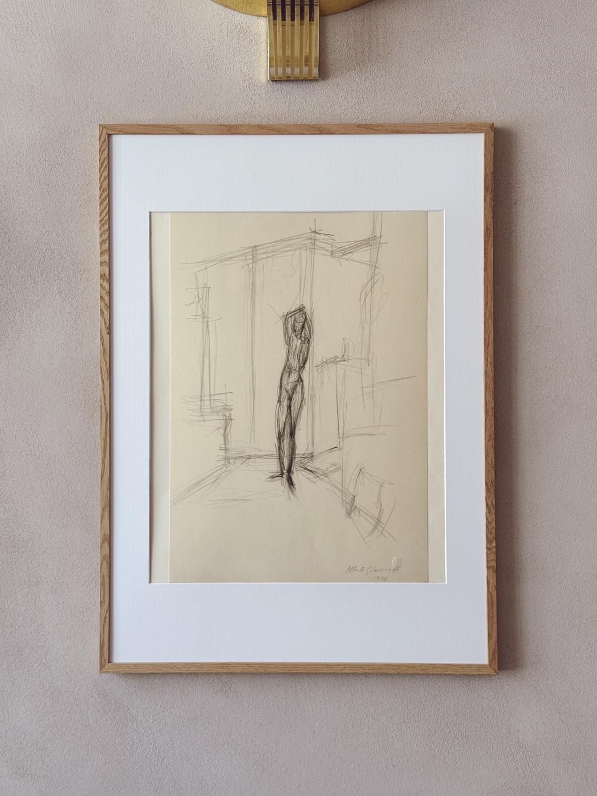 'Standing Nude' Photolithograph by Alberto Giacometti, 1946