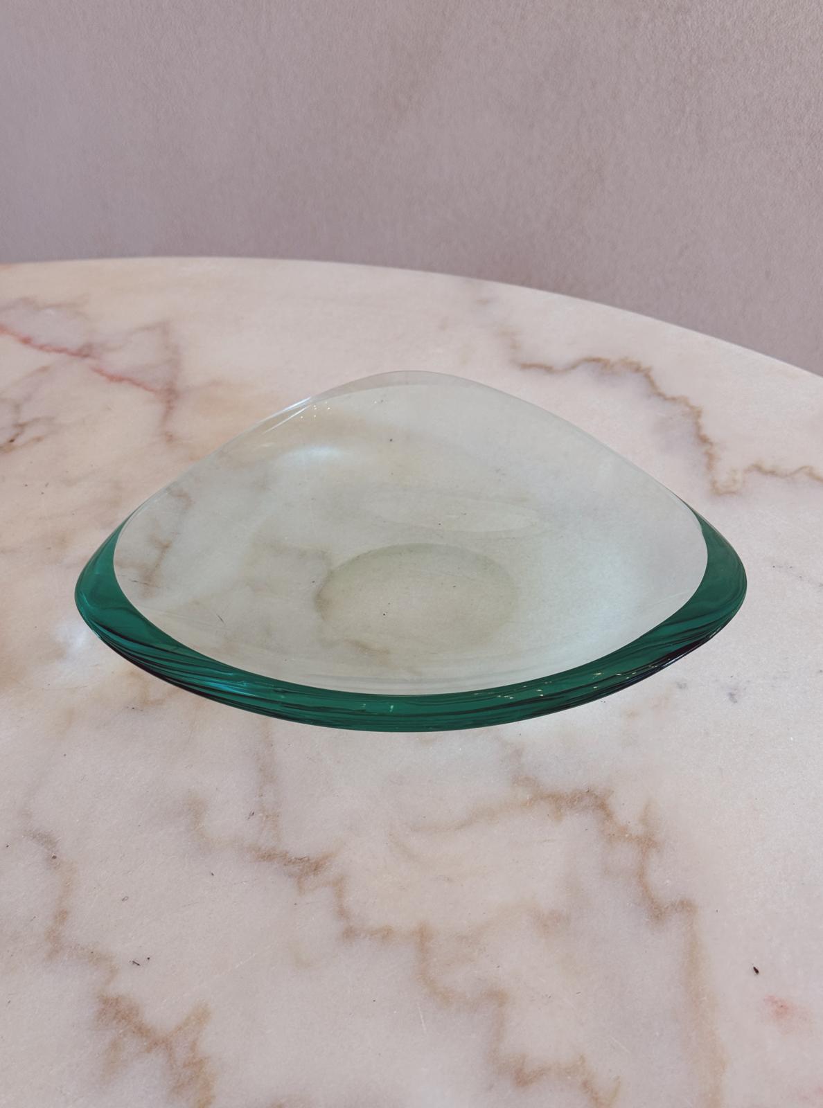 1970s Triangular Fontana Arte Bowl