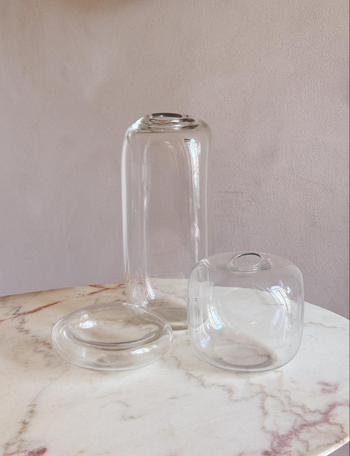 Pair of Alfredo Barbini Vases for the Cubici Series 1970