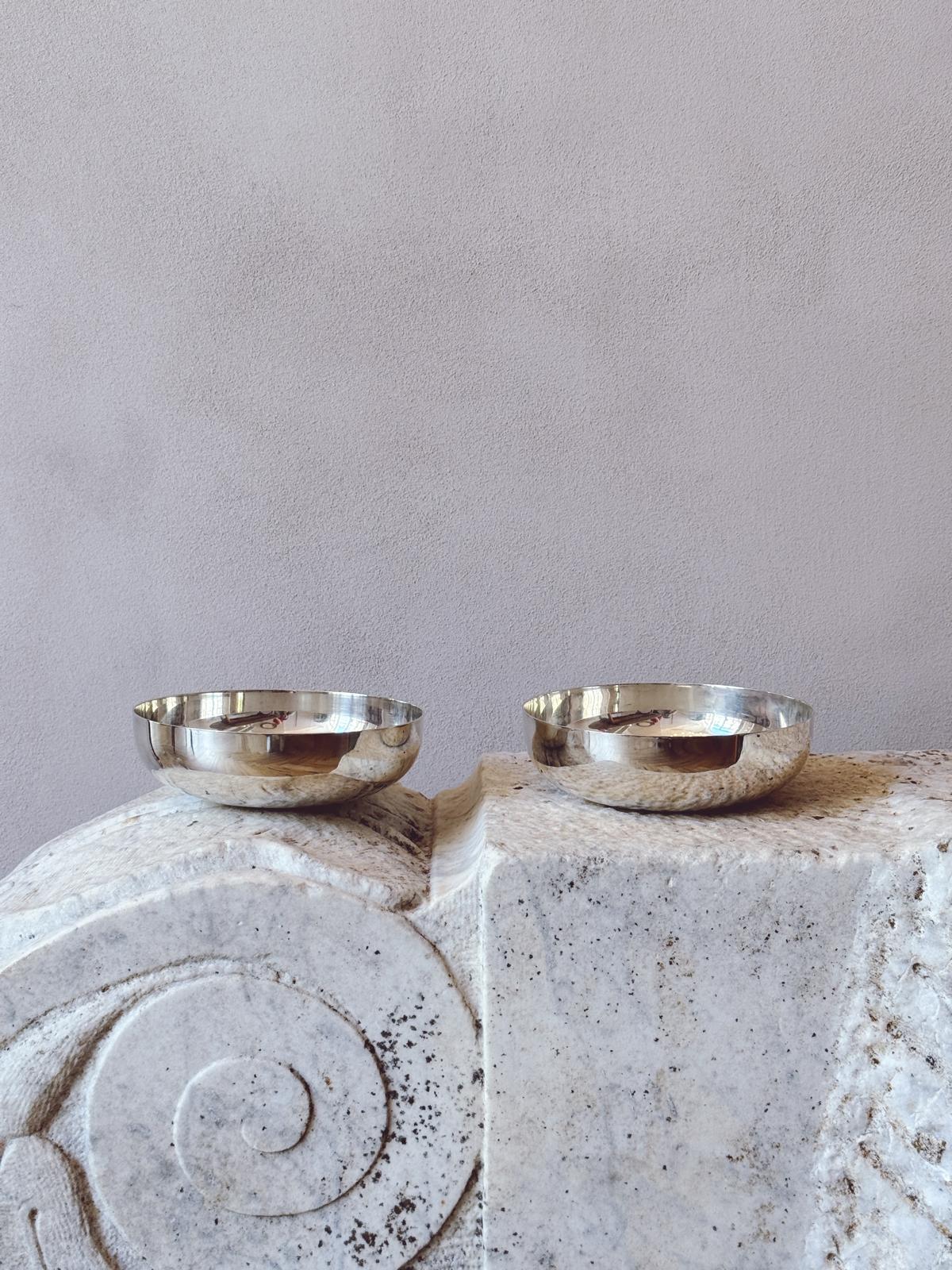 Pair of 1960s Sabattini Silver Bowls