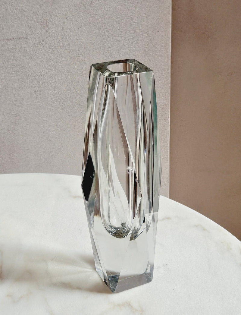 1960s Transparent Large Mandruzzato Vase