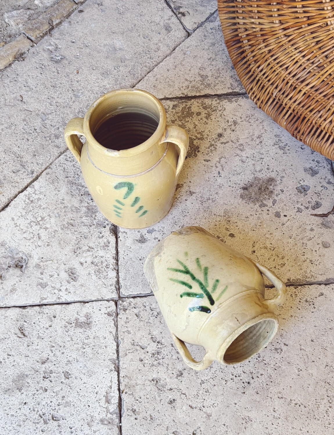 Pair of 1930s Tree of Life Pots with Handles (medium)