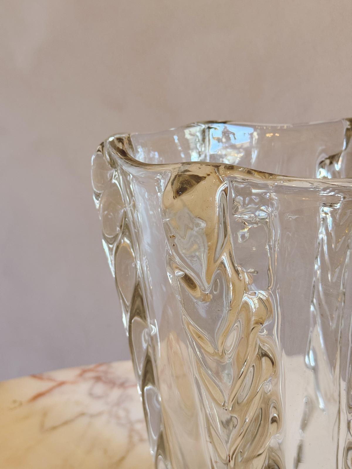 1950s Extra Large Plaited Venini Vase