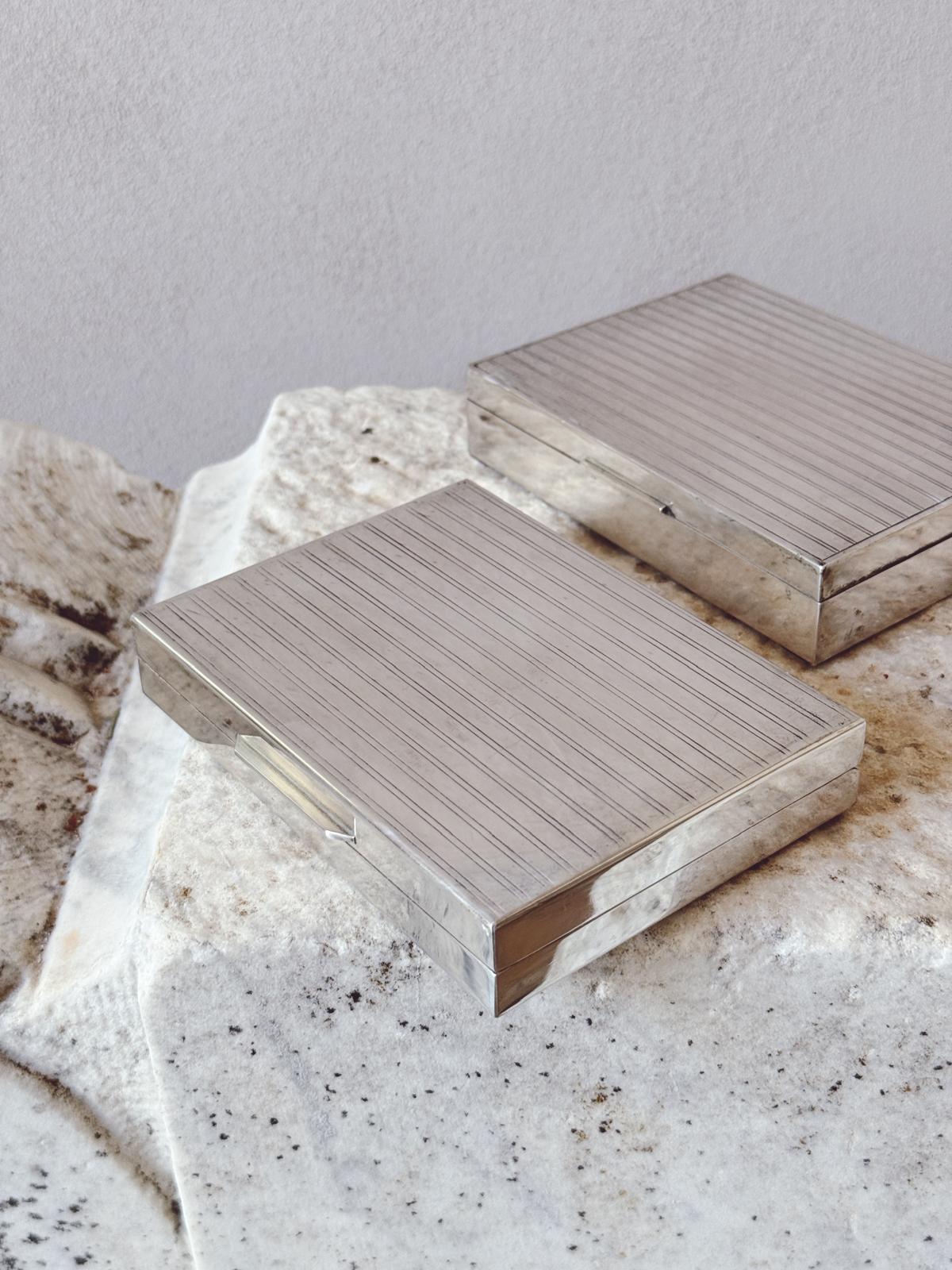 1970s Sterling Silver Desk Boxes