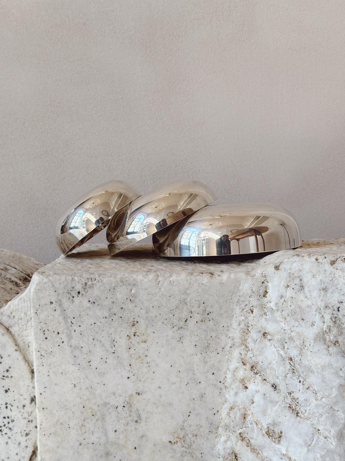 Set of three 1960s Christofle Silver Bowls