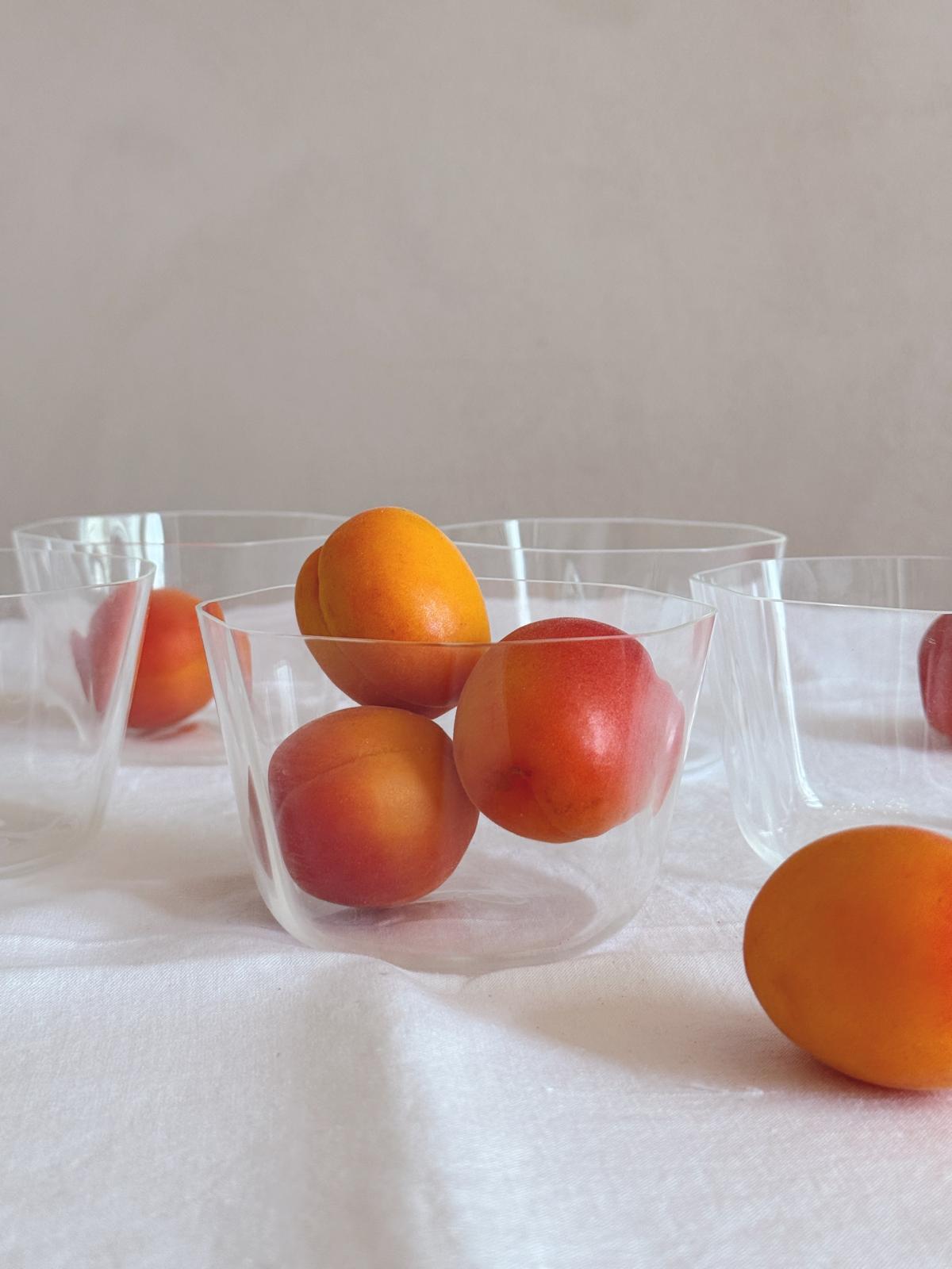 1950s Hand-blown Murano Glass Fruit Bowls, Set of 5