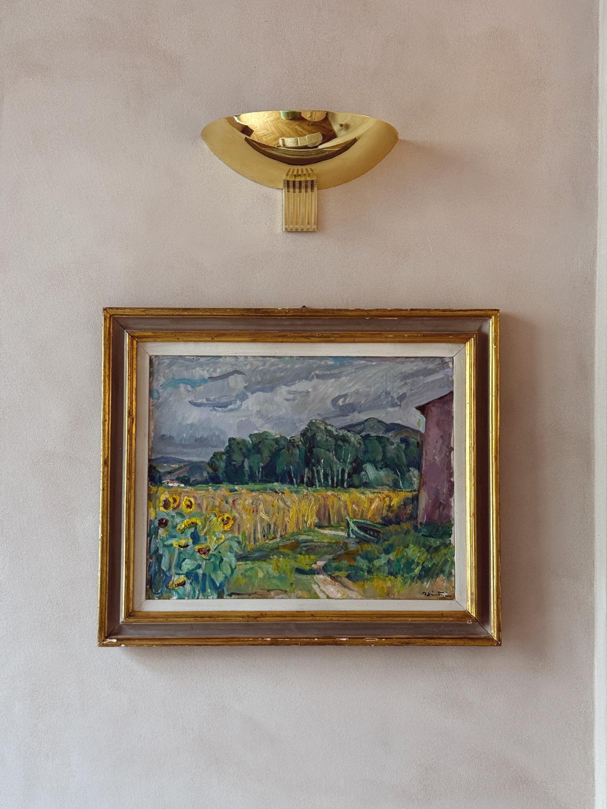 “Estate in Versilia”  1961 Oil Painting by Mario Disertori