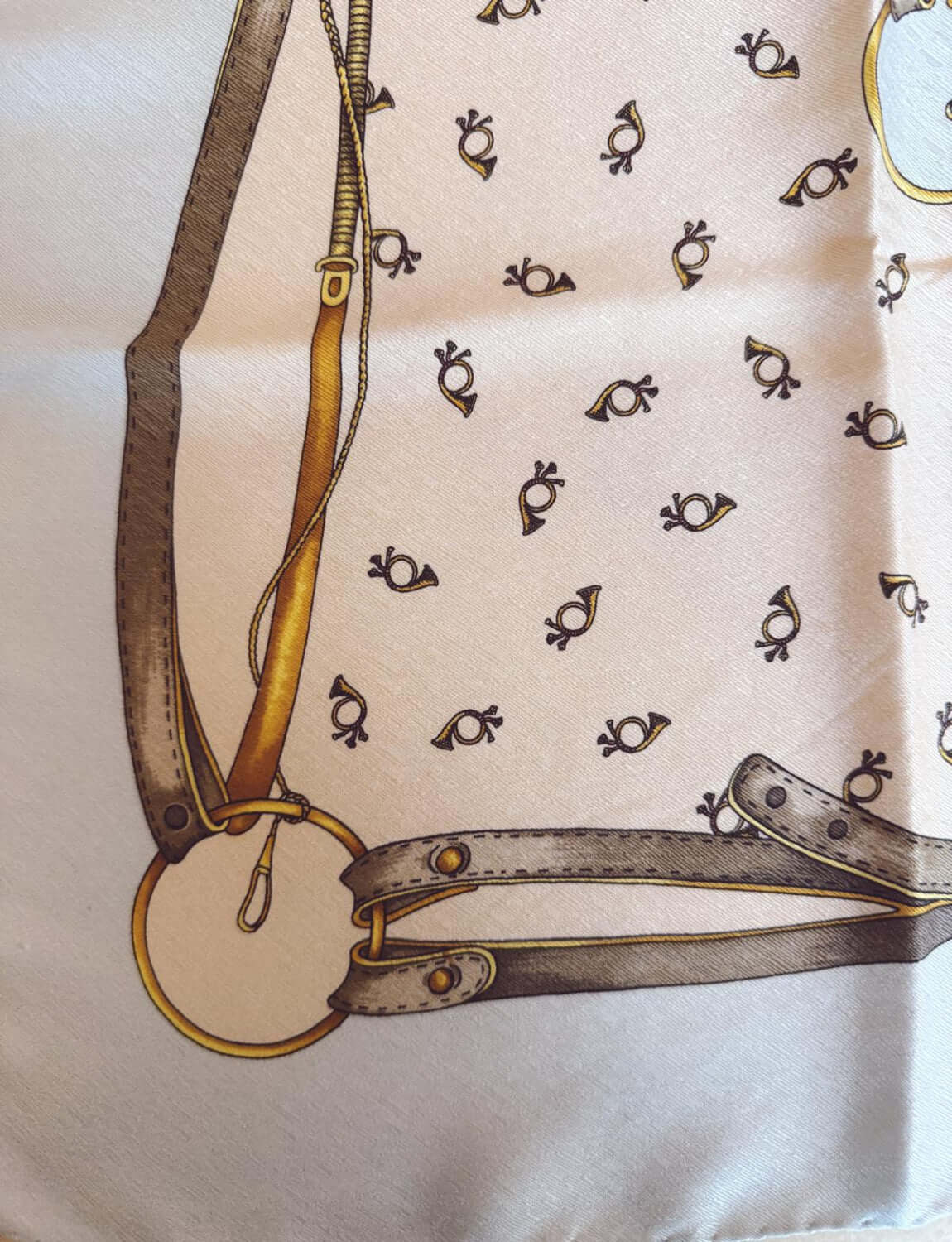 1970s Italian Equestrian Silk Scarf