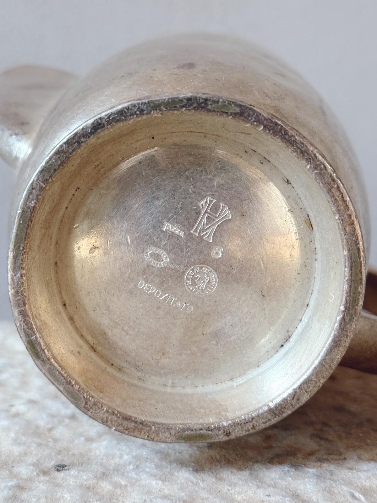 1950s Set of Three Metal Jugs by Fratelli Calderoni
