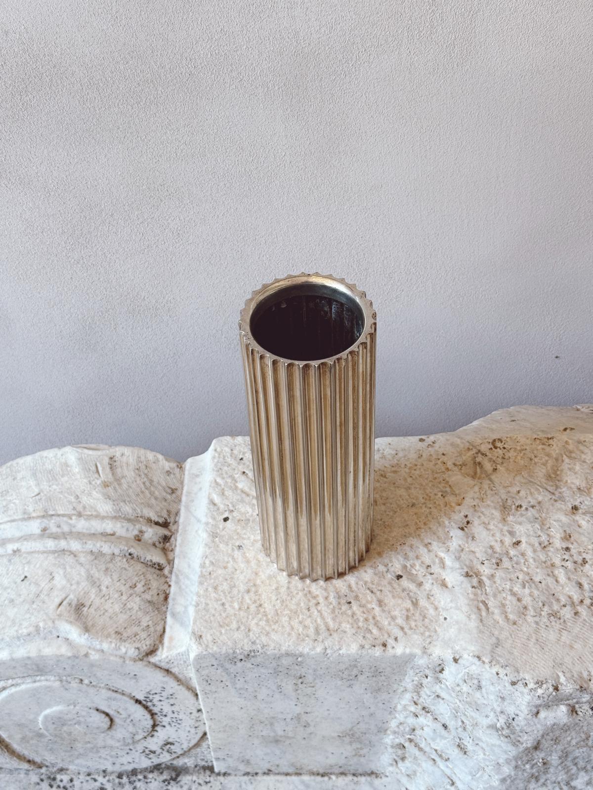 1970s Ridged Silver Wine Cooler