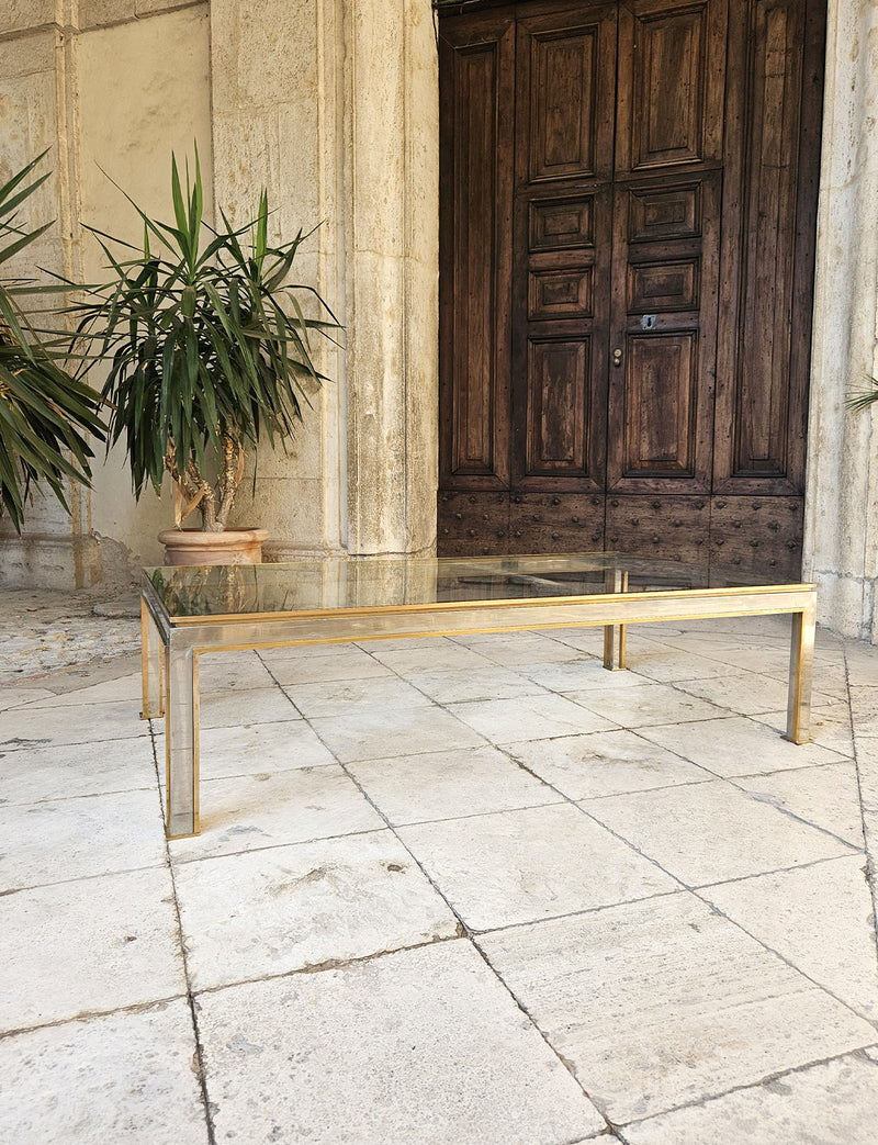 Very Large 1960s Romeo Rega Style Brass Table