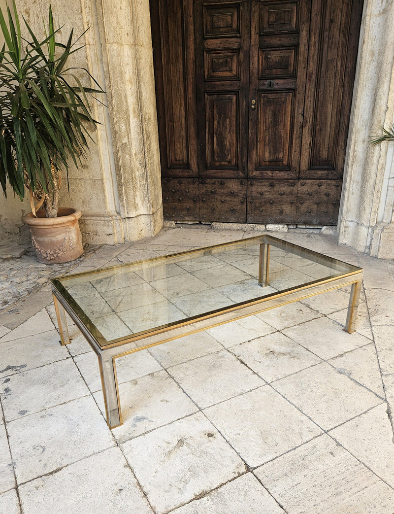 Very Large 1960s Romeo Rega Style Brass Table