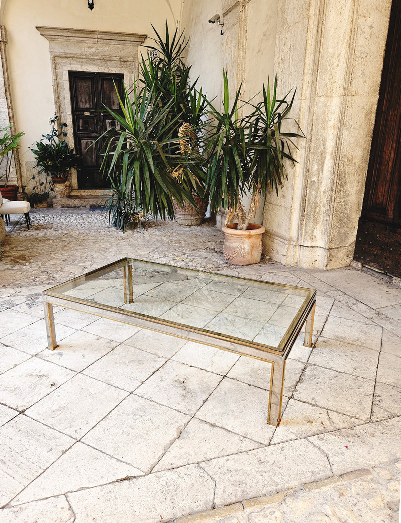 Very Large 1960s Romeo Rega Style Brass Table