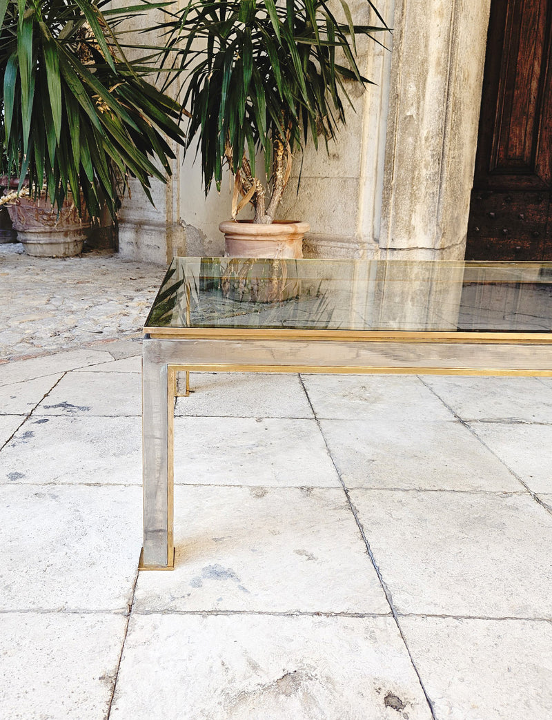 Very Large 1960s Romeo Rega Style Brass Table