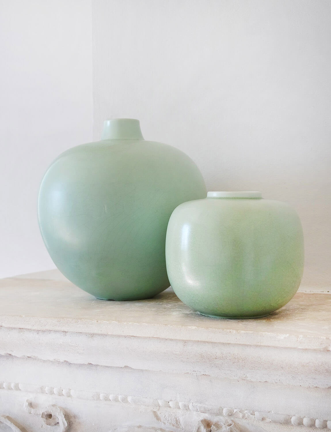 A pair of 1930s Guido Andlovitz for Lavenia Celadon Vases