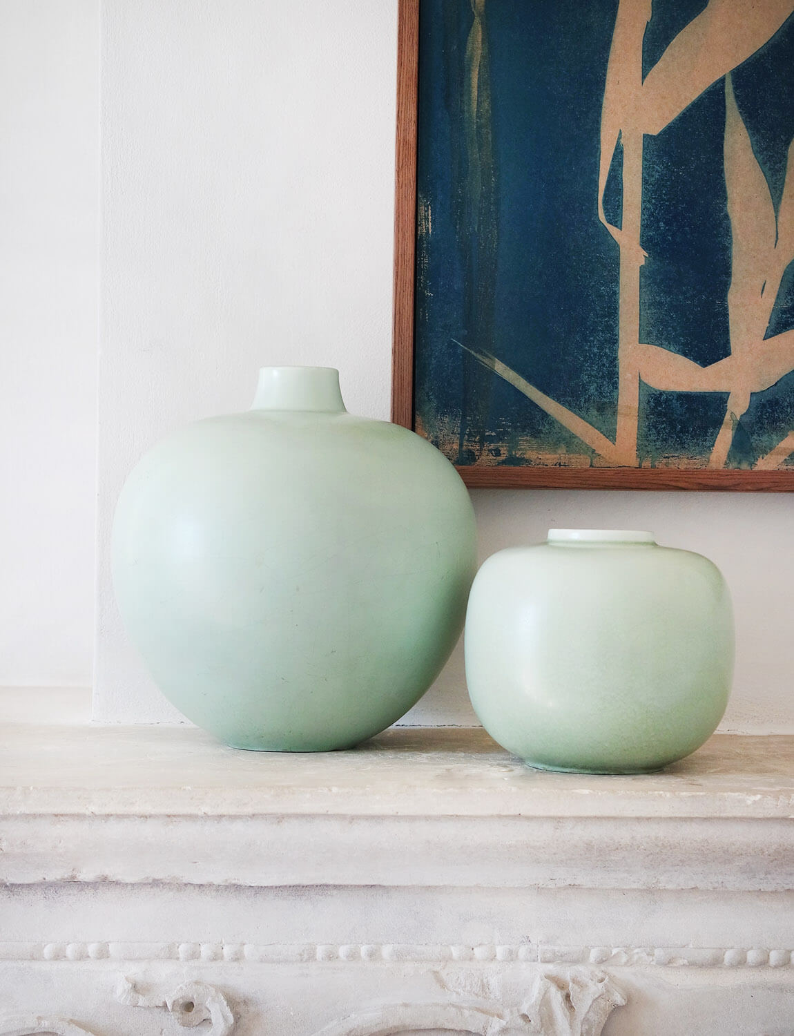 A pair of 1930s Guido Andlovitz for Lavenia Celadon Vases