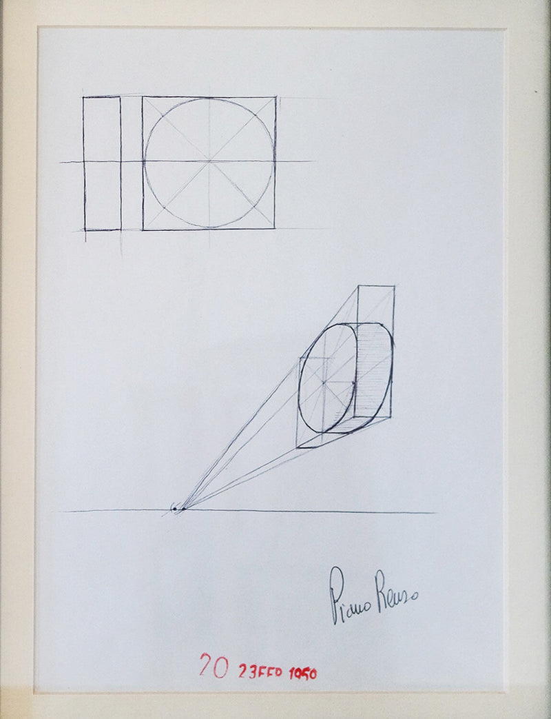Original Signed Drawing by Renzo Piano1959