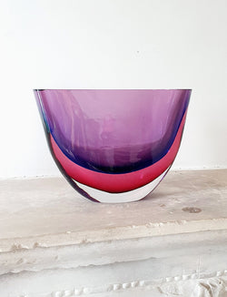 1950s Flavio Poli for Seguso Vetri d'Arte Purple Sommerso vase