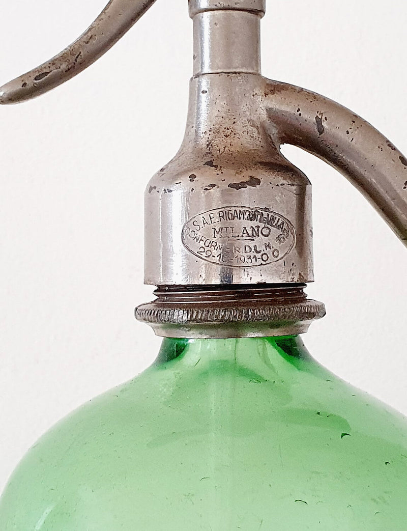 1940s Green Luca Soda Bottle