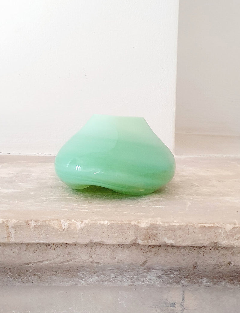 1960s Pale Green Hand-blown Murano Glass Bowl