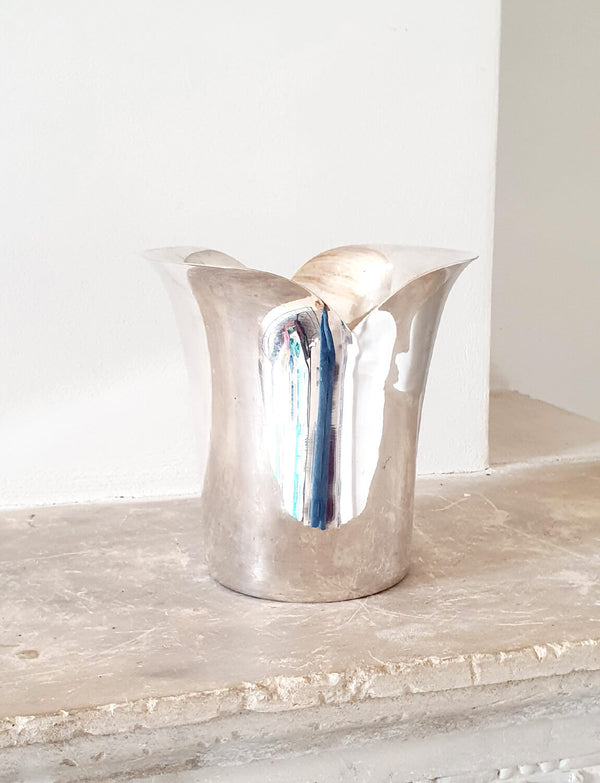 1970s Hand-made Silver Tulip Ice Bucket