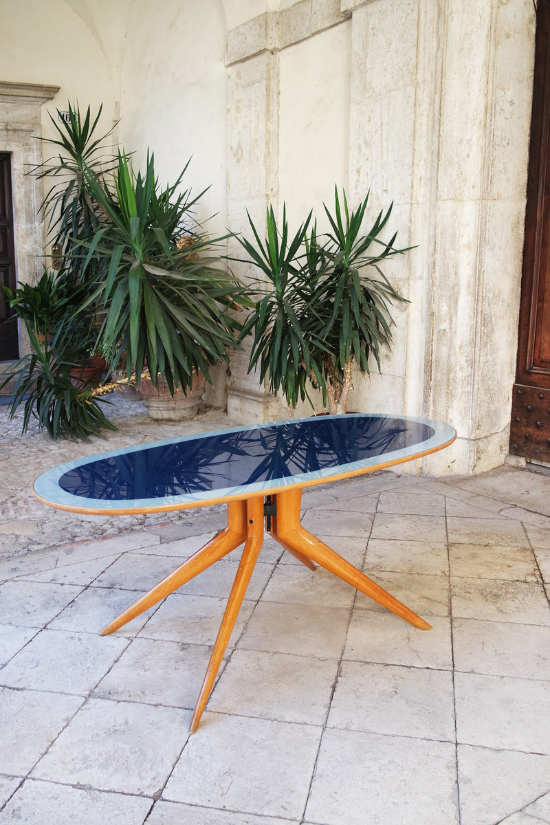 1953 Blue Glass Dining Table by Ico Parisi
