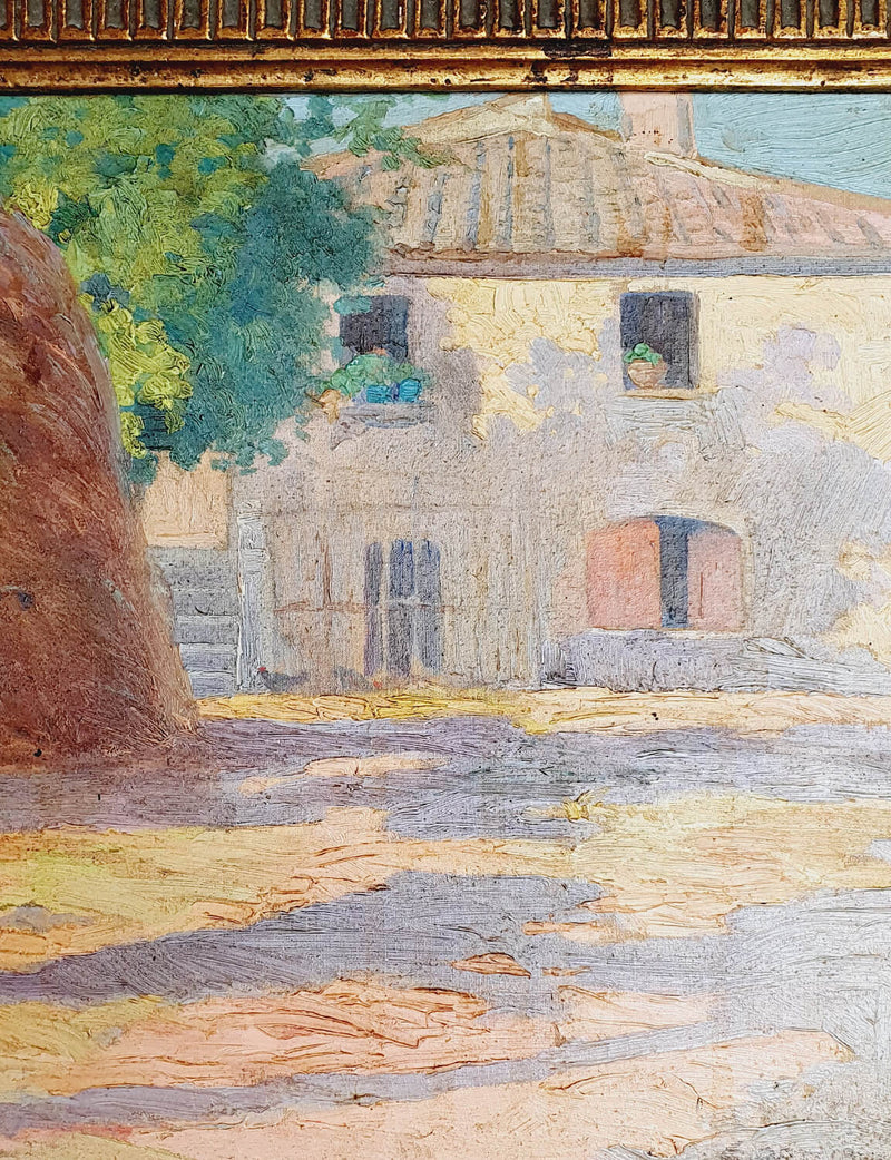 Italian Farmhouse - Signed Enrico Ortalani 1919