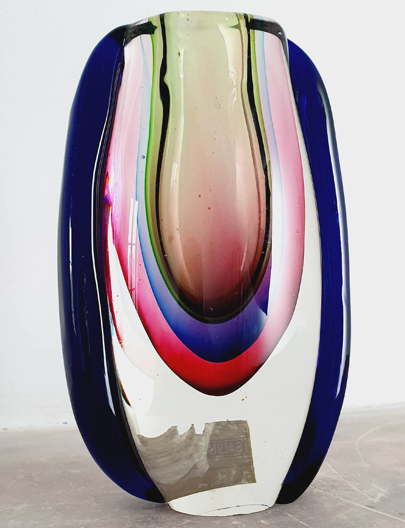 1960s Salviati Quadruple Sommerso Purple Vase